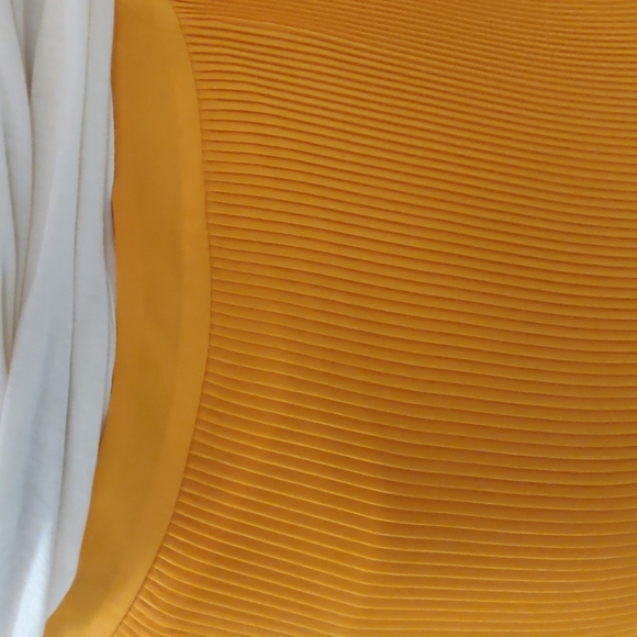 INC International Concepts Orange Pleated Skirt - Picture 5 of 8